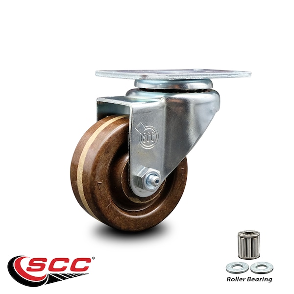 3 Inch High Temp Phenolic Wheel Swivel Top Plate Caster